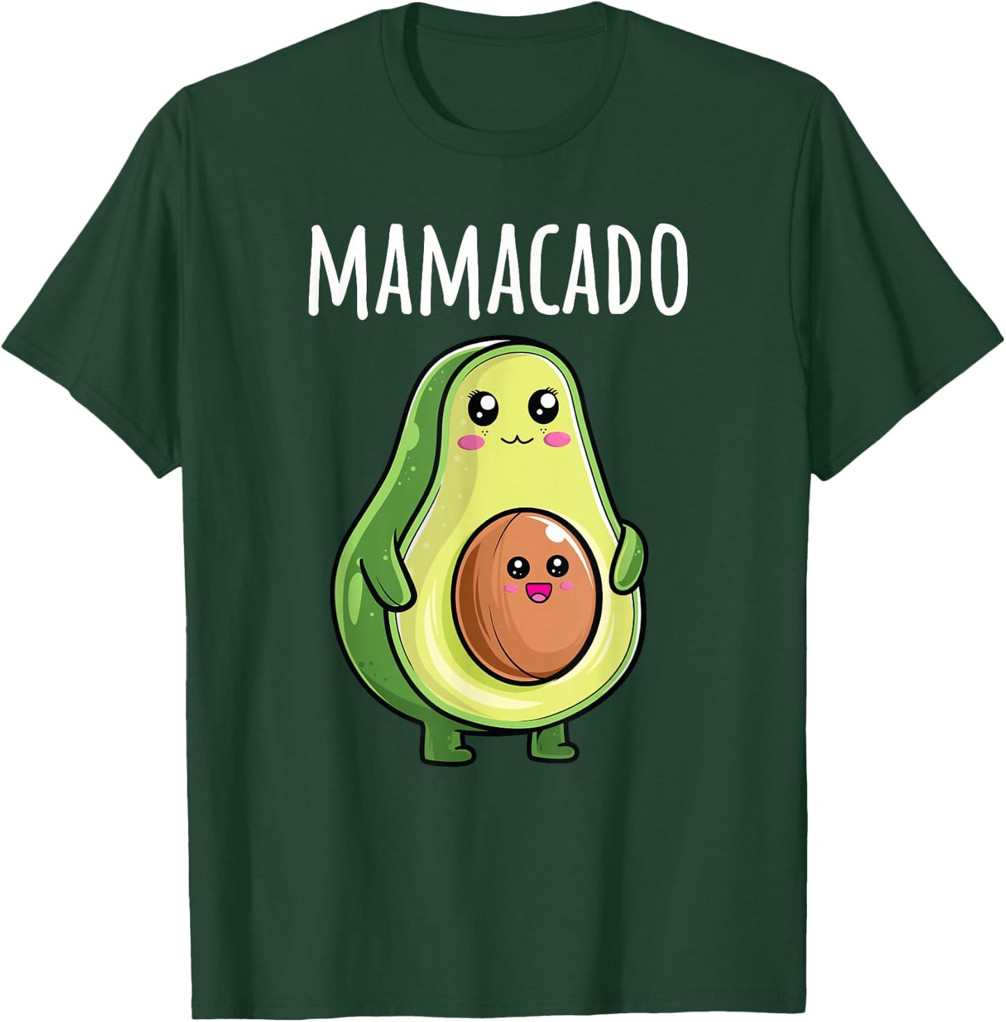 Pregnancy Announcement Shirts Women Mom Funny Mamacado T-Shirt - T-Shirt | Forest