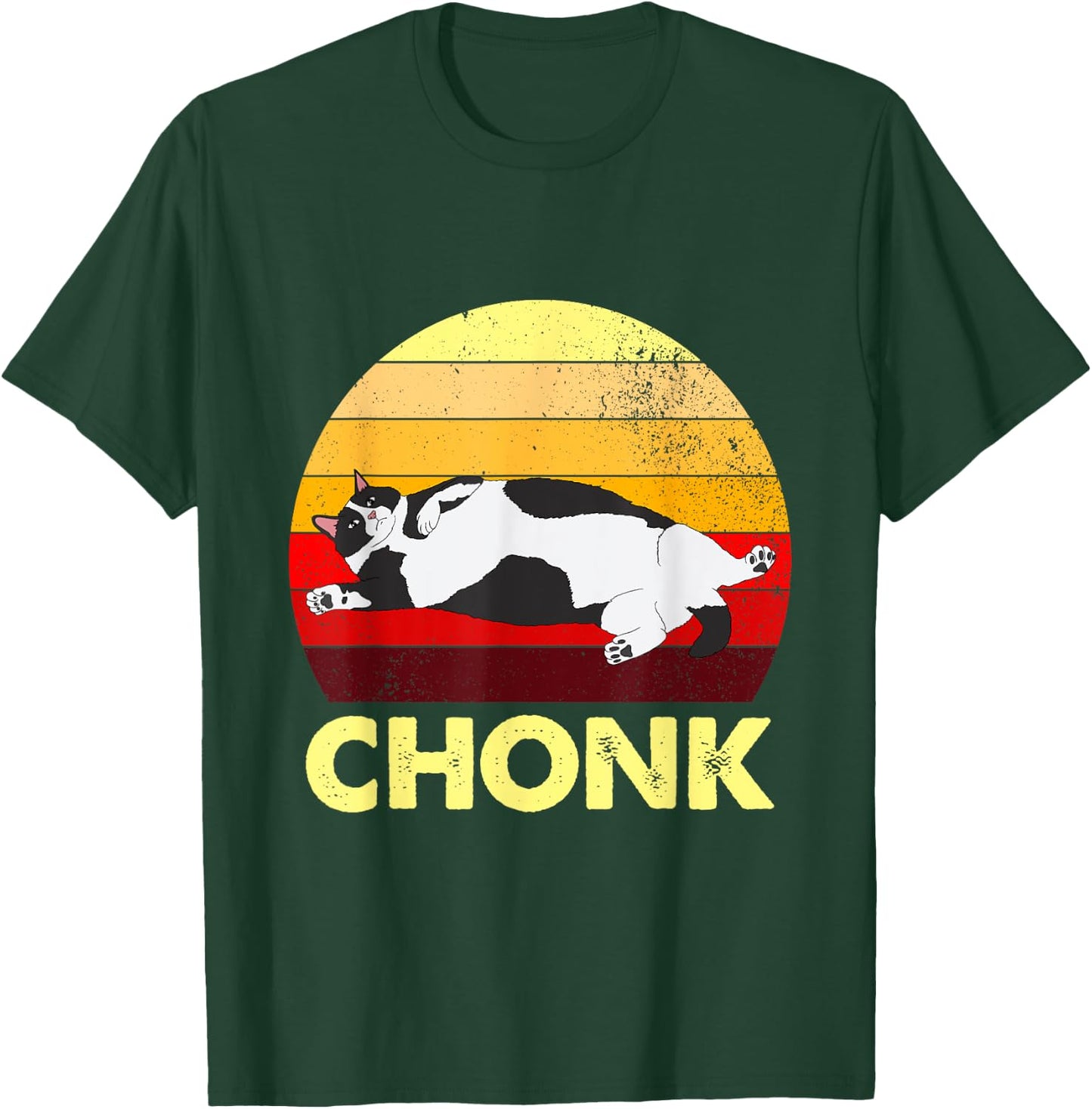 Retro Funny Chonk Cat Women T-Shirt - T-Shirt | Forest