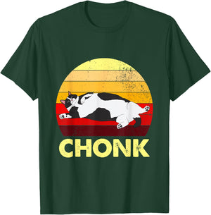 Retro Funny Chonk Cat Women T-Shirt - T-Shirt | Forest