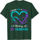 I Wear Teal & Purple In Memory Of My Husband T-Shirt - T-Shirt | Forest