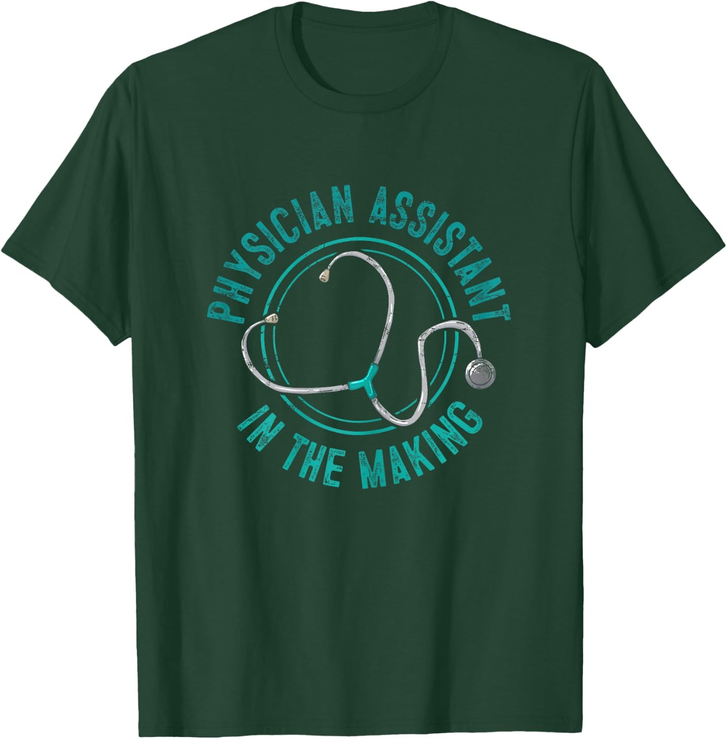 PA & PA School Gifts Physician Assistant PA Student Vintage Modern Black Women's X-Small Classic Fit Short Sleeve Letter Print T-Shirt - T-Shirt | Forest