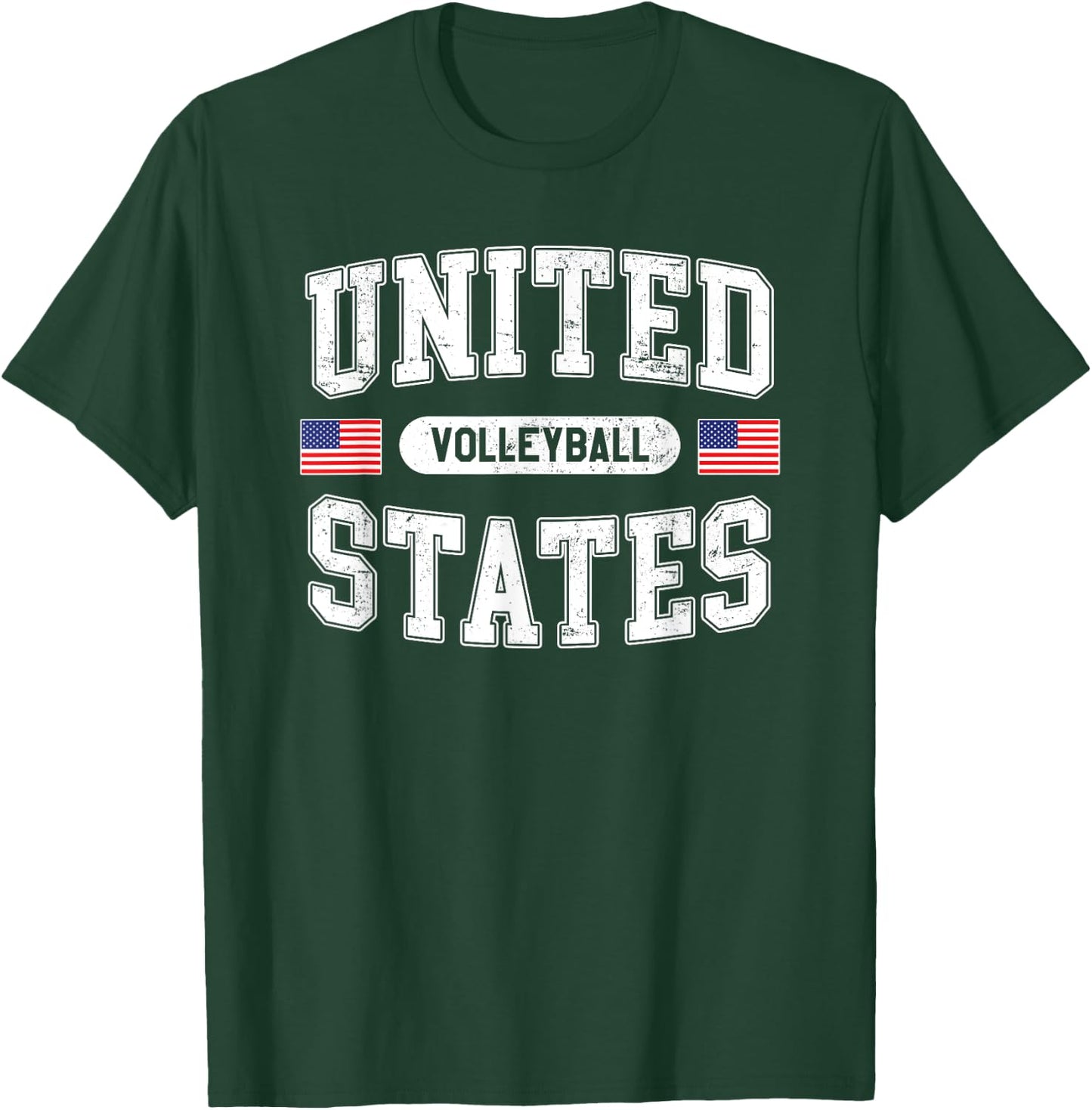 United States Volleyball T-Shirt - T-Shirt | Forest
