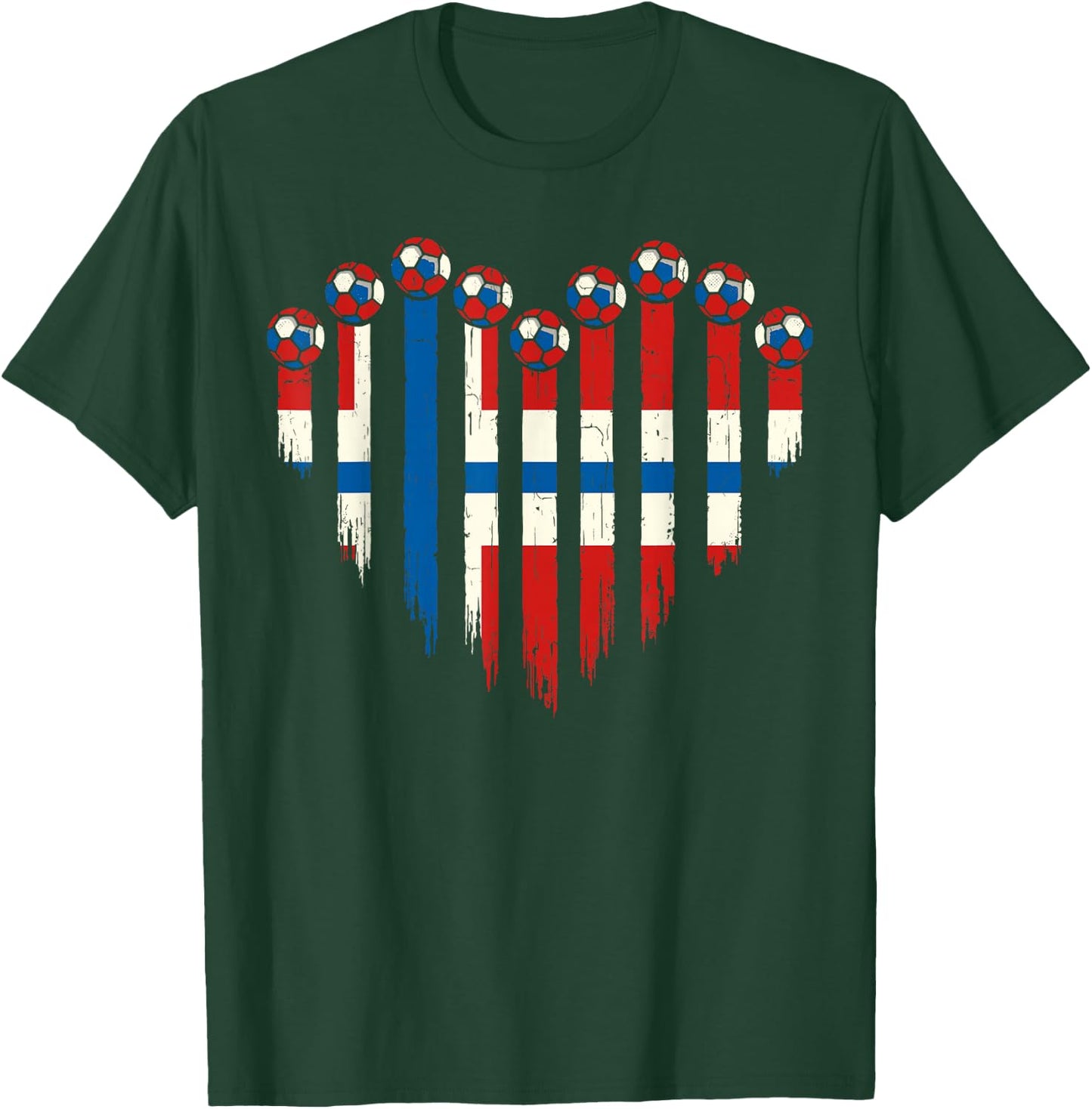 Norwegian Flag Novelty Norway T-Shirt - T-Shirt | Forest