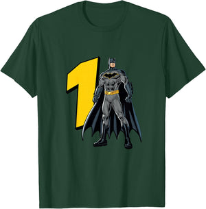 Kids Batman Super Hero 1st Birthday T-Shirt - T-Shirt | Forest