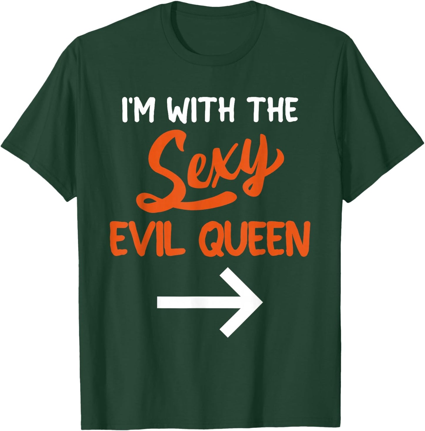 Lazy Halloween Costume For Couple I'm With The Sexy Evil T-Shirt - T-Shirt | Forest