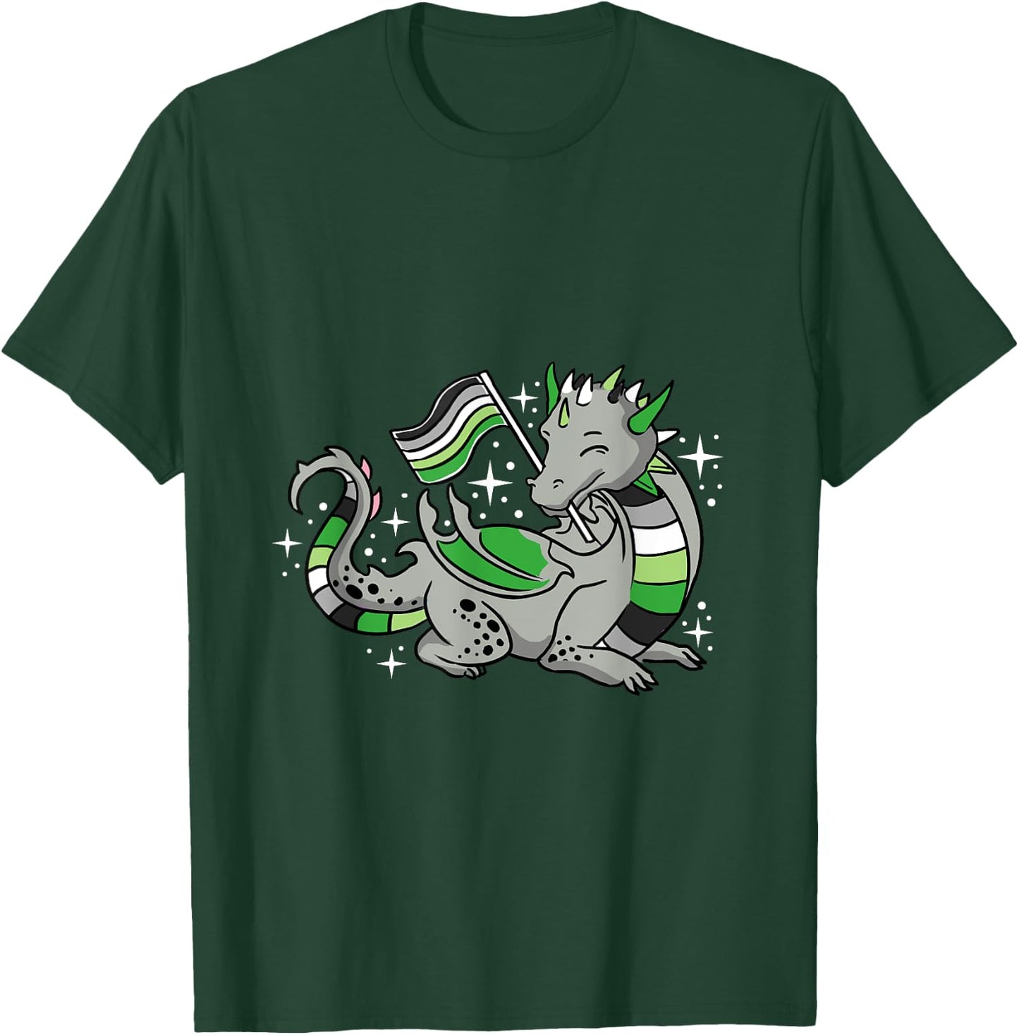 Aromantic Dragon Aromantic Pride T-Shirt - T-Shirt | Forest
