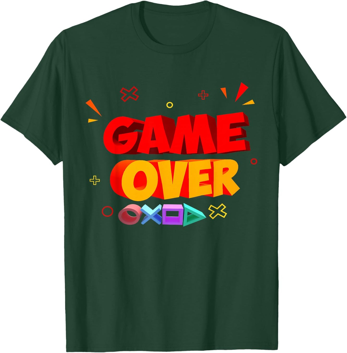 Game Over Vintage Retro Video Games Gaming T-Shirt - T-Shirt | Forest