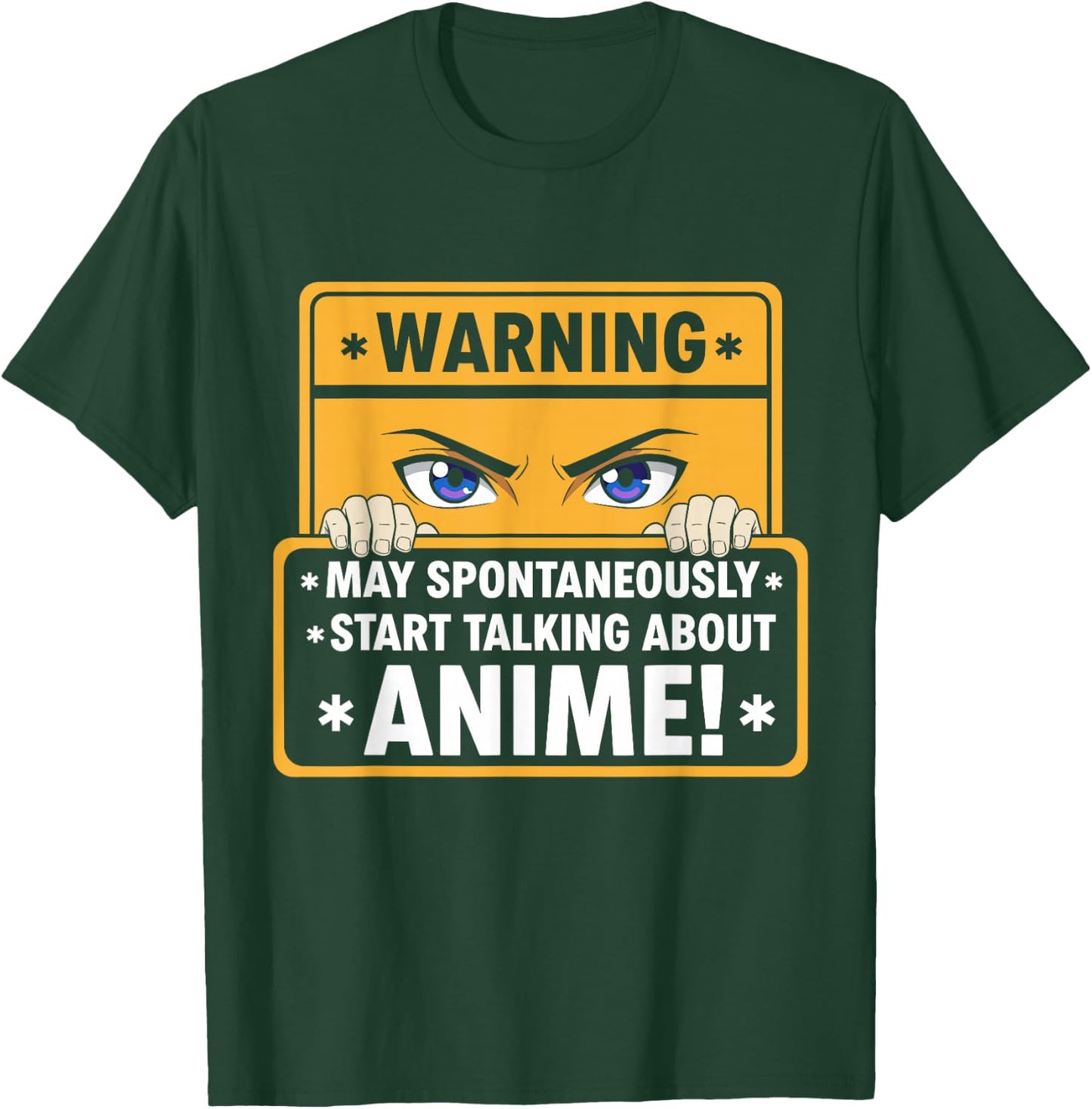 Warning May Spontaneously Talk About Anime Funny Manga Girl T-Shirt - T-Shirt | Forest
