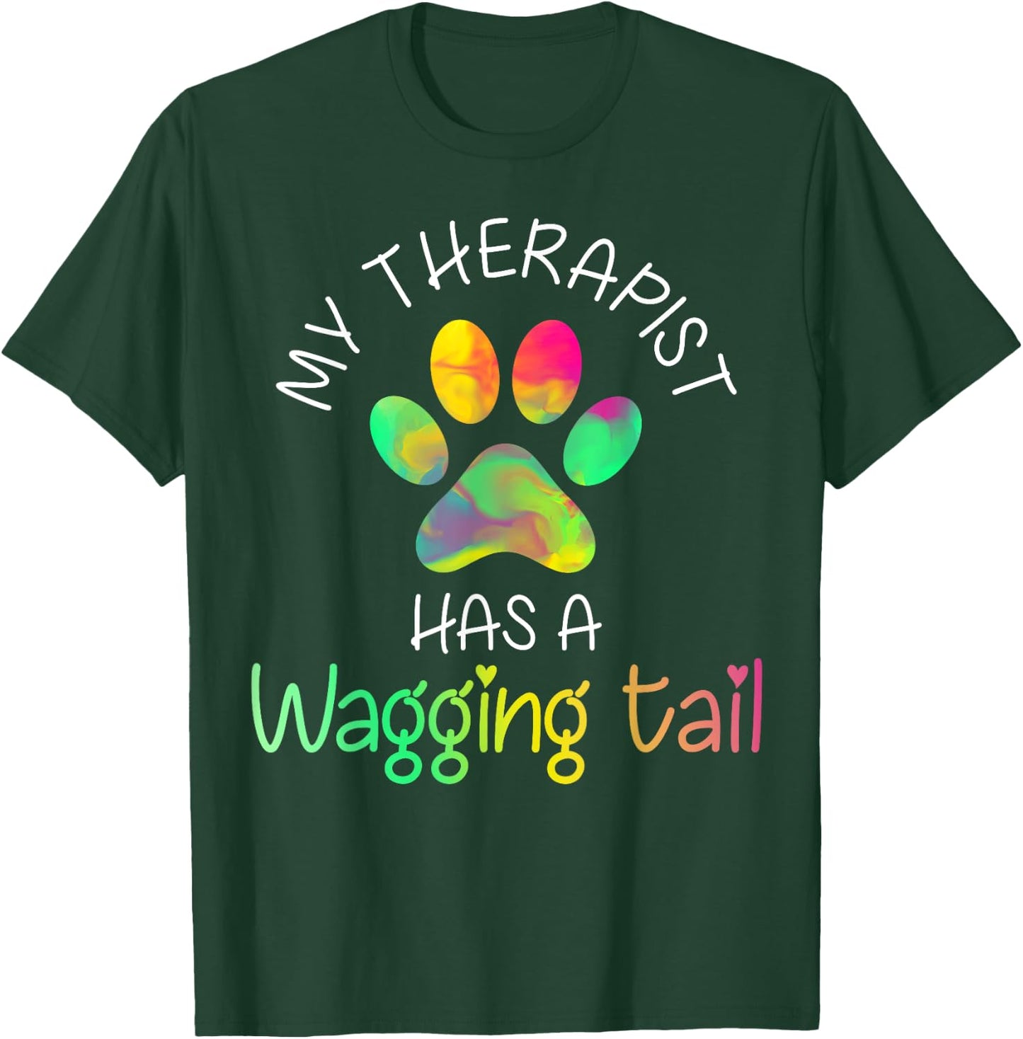Funny Therapy Service Dog Men Women Girls Kids T-Shirt - T-Shirt | Forest