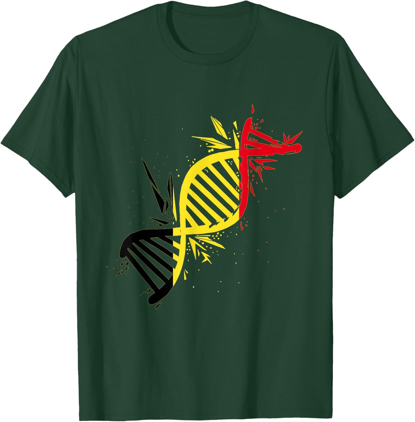 Belgium DNA Molecule Belgium Flag Belgique Belgian Roots T-Shirt - T-Shirt | Forest