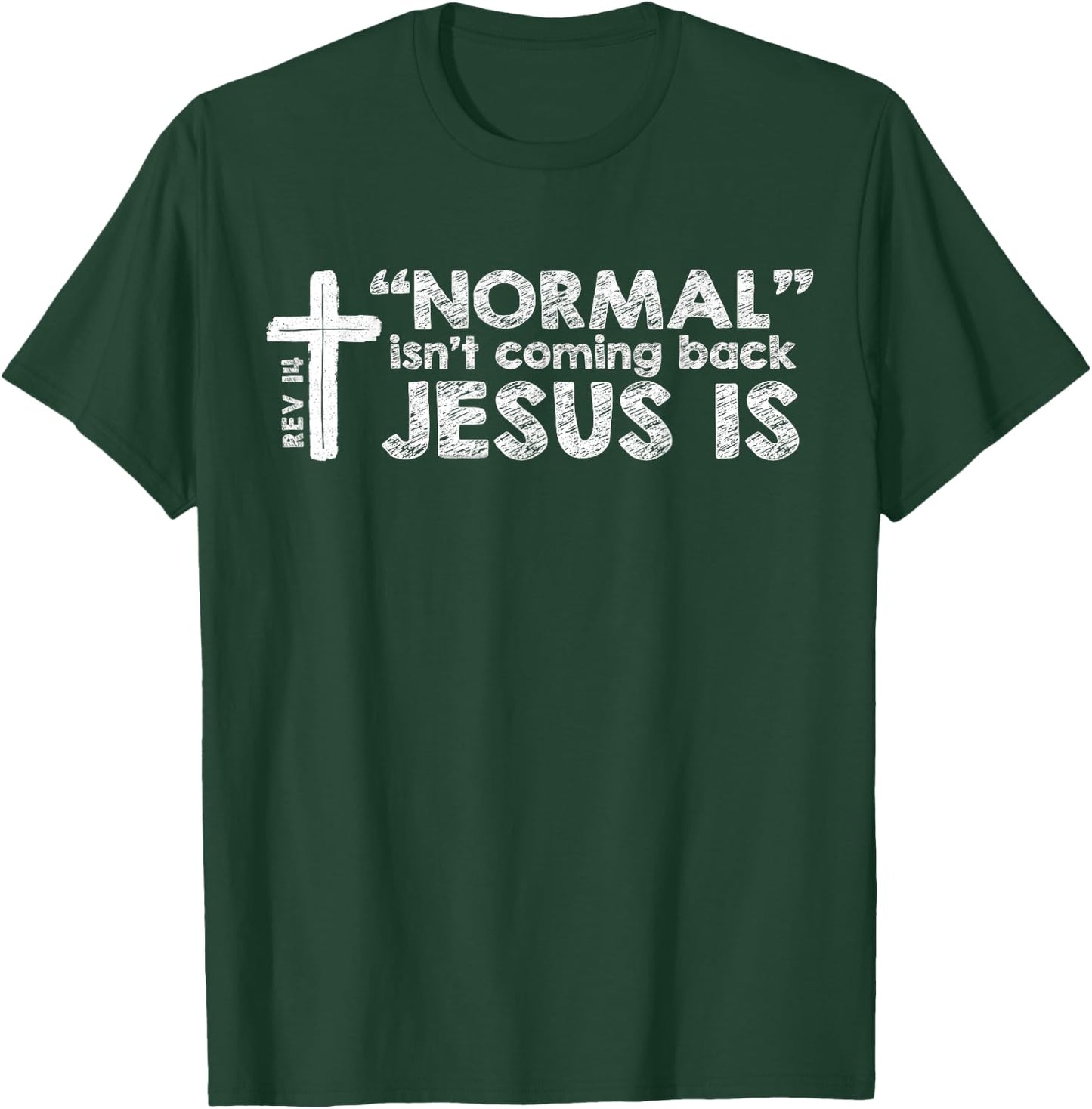 Normal Isn't Coming Back Jesus Is Christian Bible T-Shirt - T-Shirt | Forest