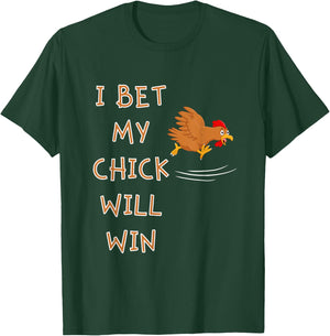 Chicken Race Team Chick Running Team funny chicken Racing T-Shirt - T-Shirt | Forest