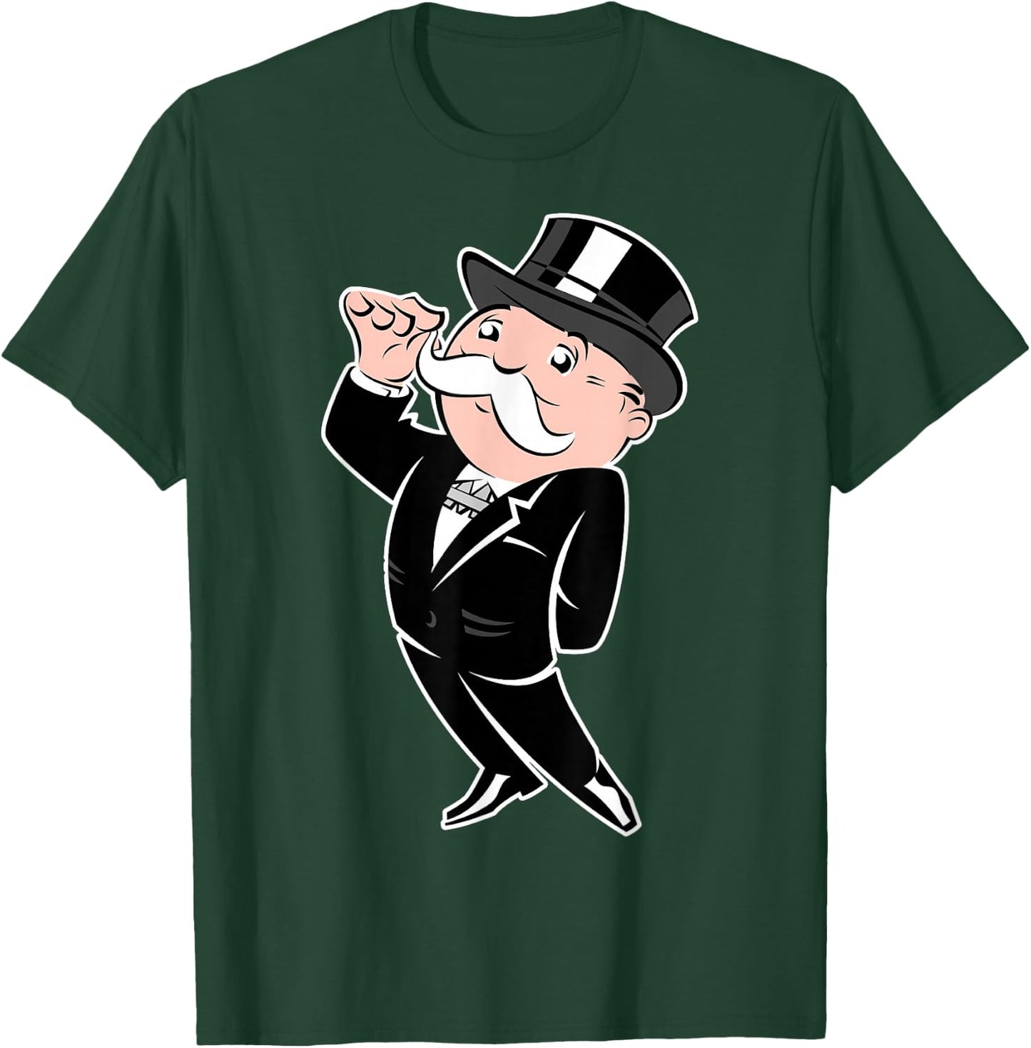 Monopoly Man Rich Uncle Penny Bags Vintage Portrait T-Shirt - T-Shirt | Forest