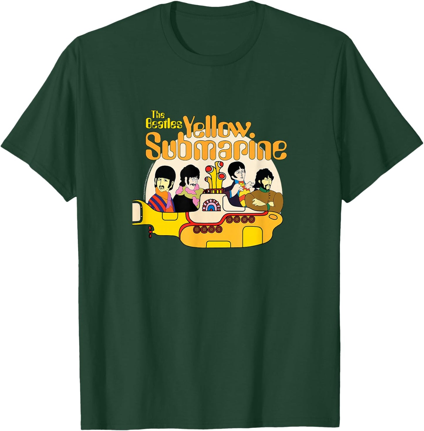 The Beatles - We All Live in a Yellow Submarine , black T-Shirt - T-Shirt | Forest