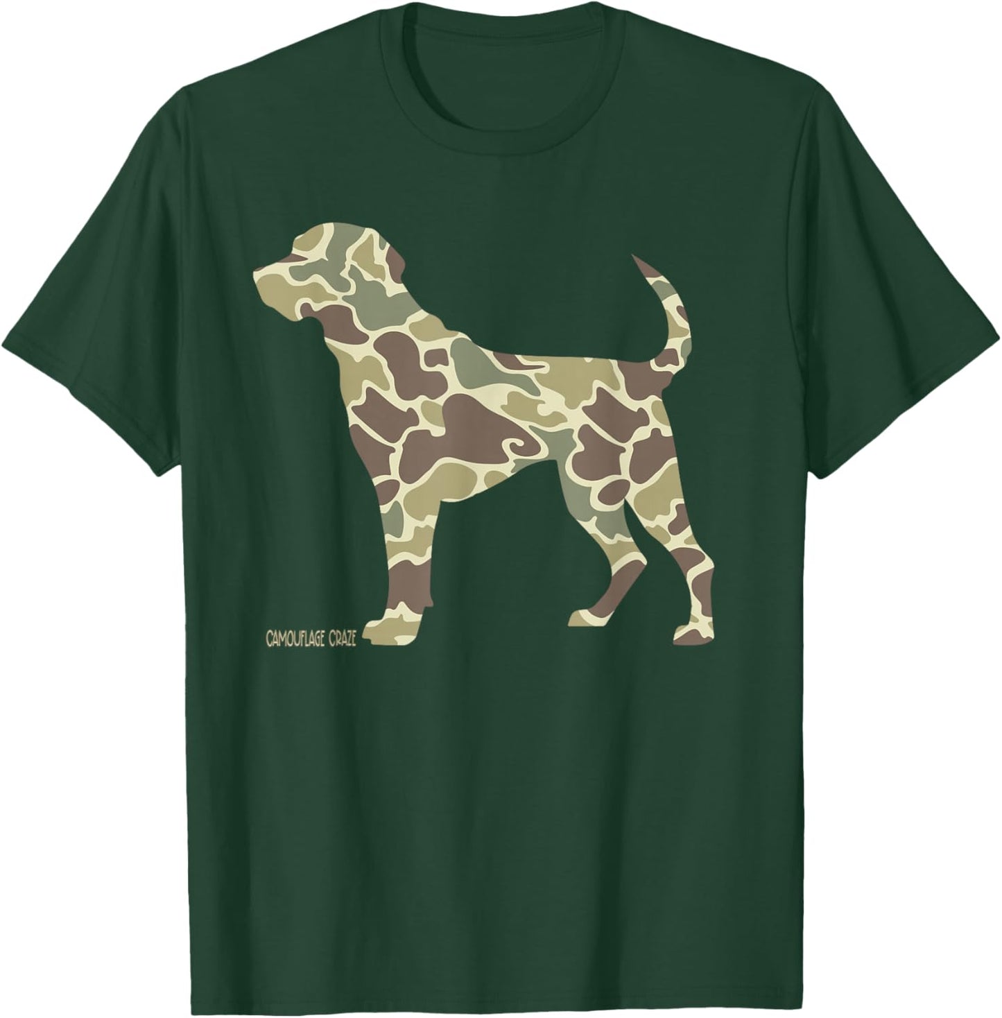 Hunting Dog Camouflage Camo Dog Labrador Hunting Camo Hunter T-Shirt - T-Shirt | Forest