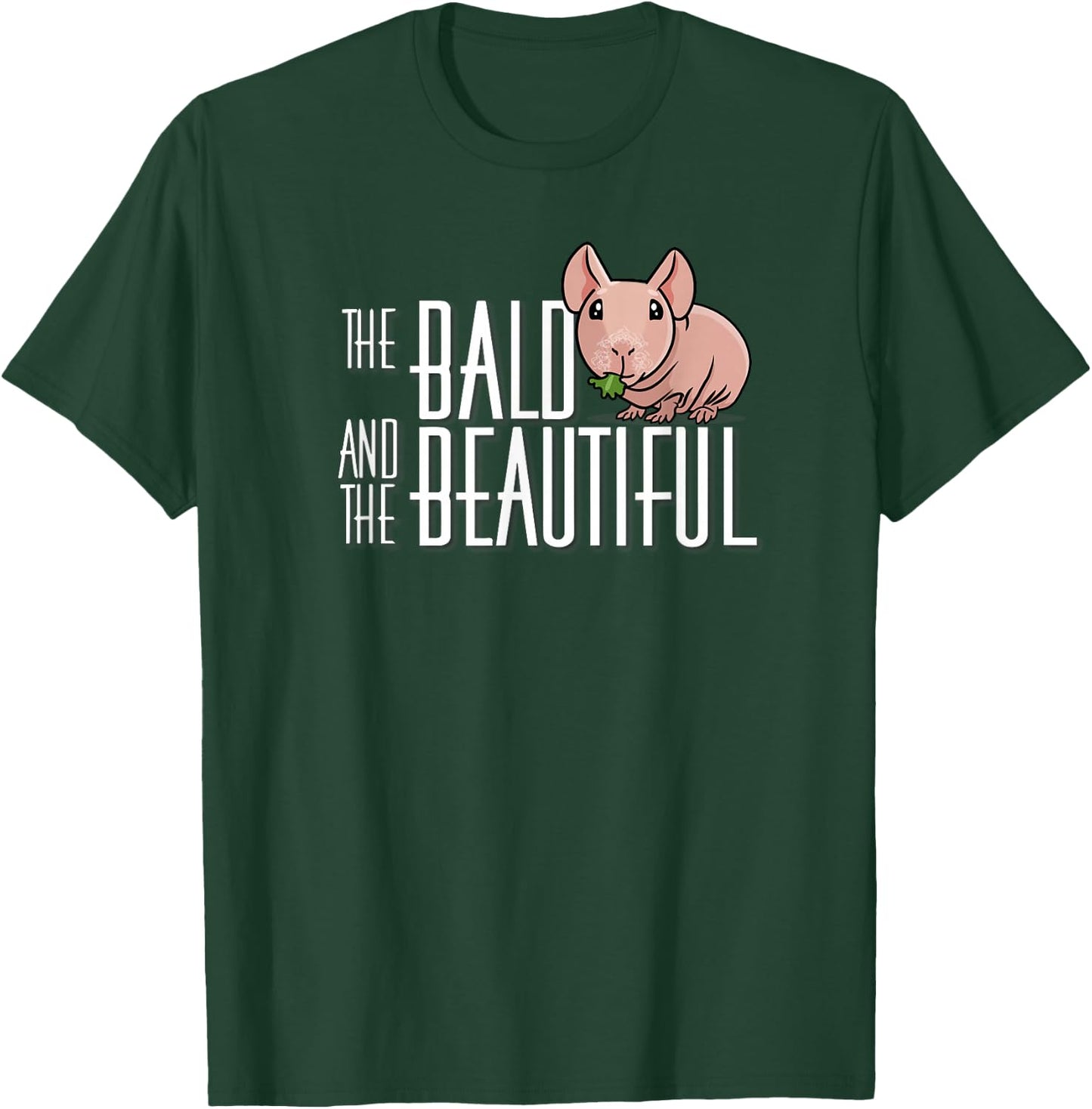 Funny Kawaii Kids Bald Beautiful Hairless Guinea Pig Lover T-Shirt - T-Shirt | Forest