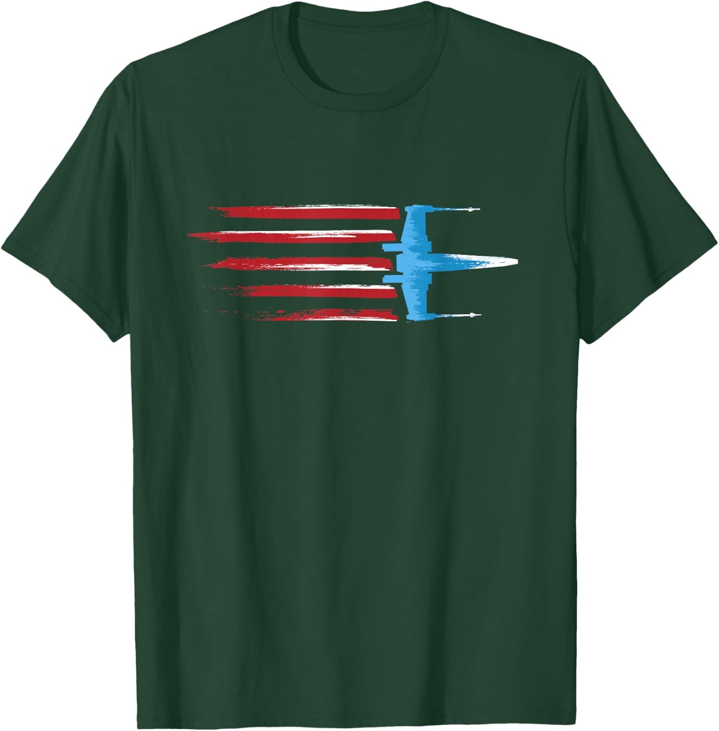 Star Wars Rebel X-wing Fighter Red White & Blue USA America T-Shirt - T-Shirt | Forest