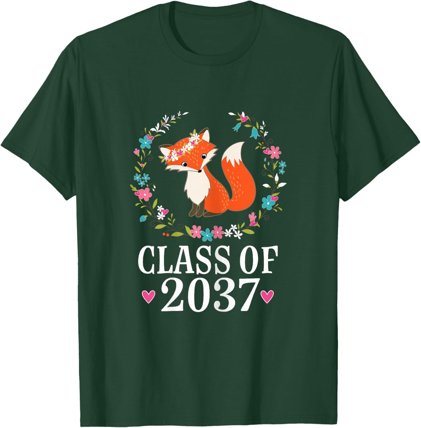 Class Of 2037 Kindergarten Graduation Quote T-Shirt - T-Shirt | Forest