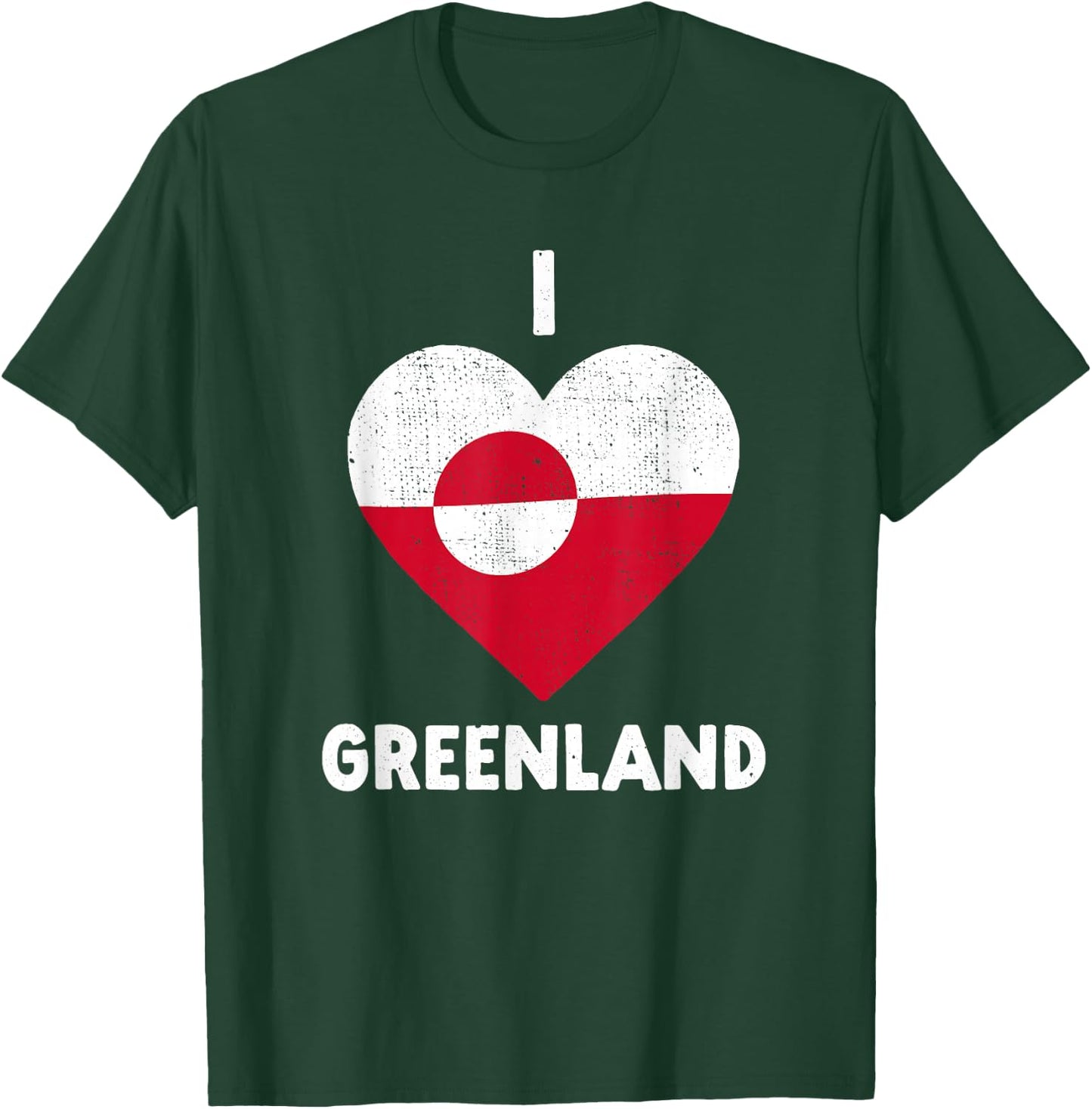 I Heart Greenland Flag - I Love Greenland T-Shirt - T-Shirt | Forest