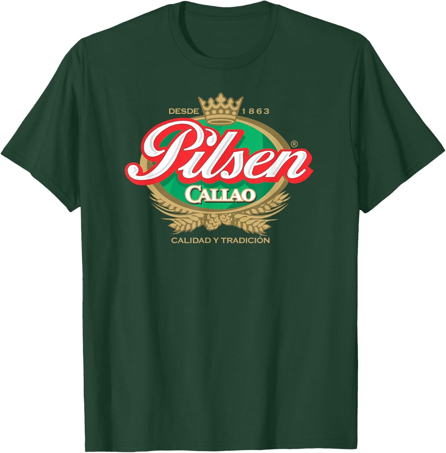Peruvian Restaurant Pilsen Callao Beer Marca Peru Soccer T-Shirt - T-Shirt | Forest