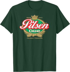 Peruvian Restaurant Pilsen Callao Beer Marca Peru Soccer T-Shirt - T-Shirt | Forest
