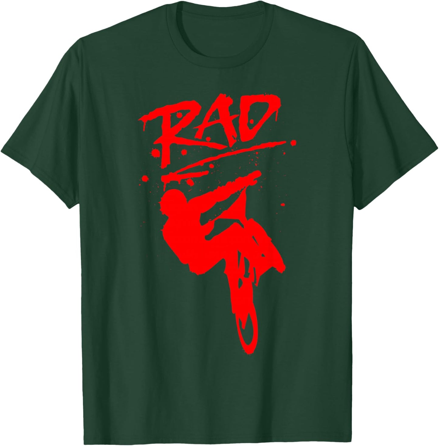 RAD Radical BMX Bike Redesign Graffiti Gnarly Retro Awesome T-Shirt - T-Shirt | Forest