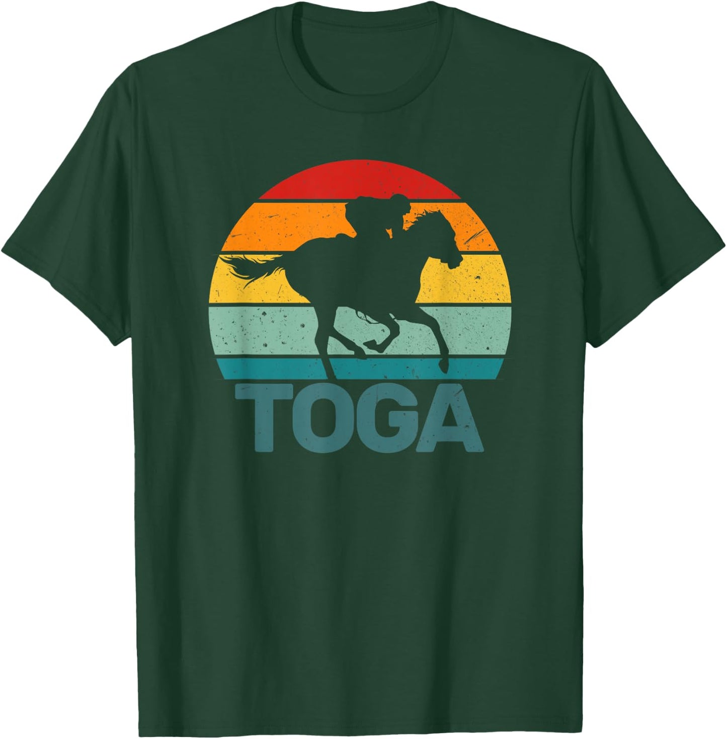 Saratoga Springs New York Toga Horse Racing T-Shirt - T-Shirt | Forest
