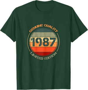 Vintage 1987 T Shirts Retro Funny 1987 Birthday T-Shirt - T-Shirt | Forest