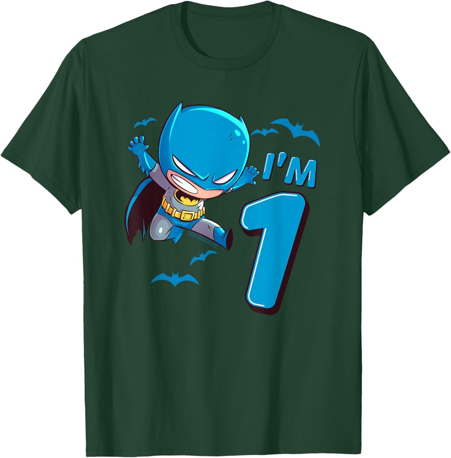 Batman 1st Birthday Cute I'm 1 T-Shirt - T-Shirt | Forest