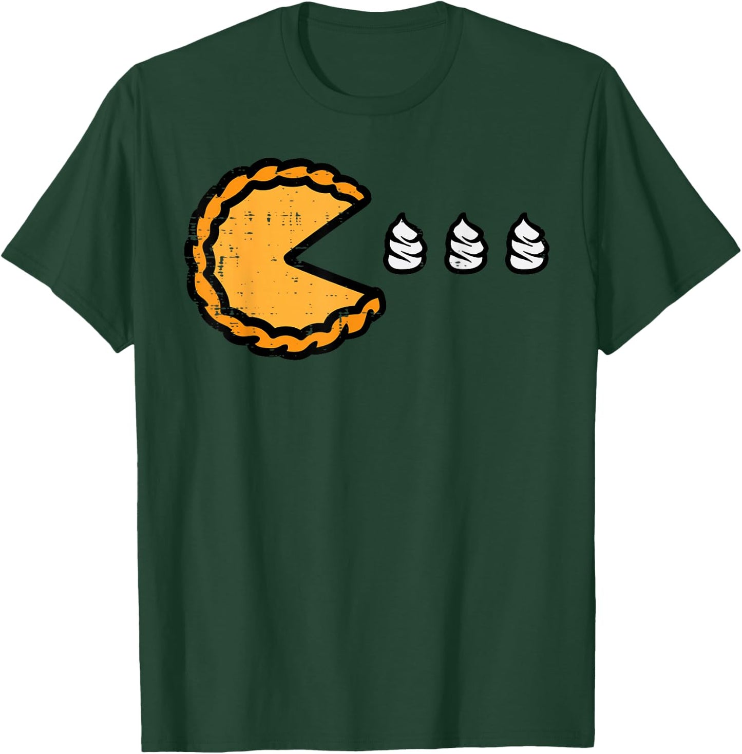 Thanksgiving Pumpkin Pie Eating Cream Fall Kids Men Women T-Shirt - T-Shirt | Forest