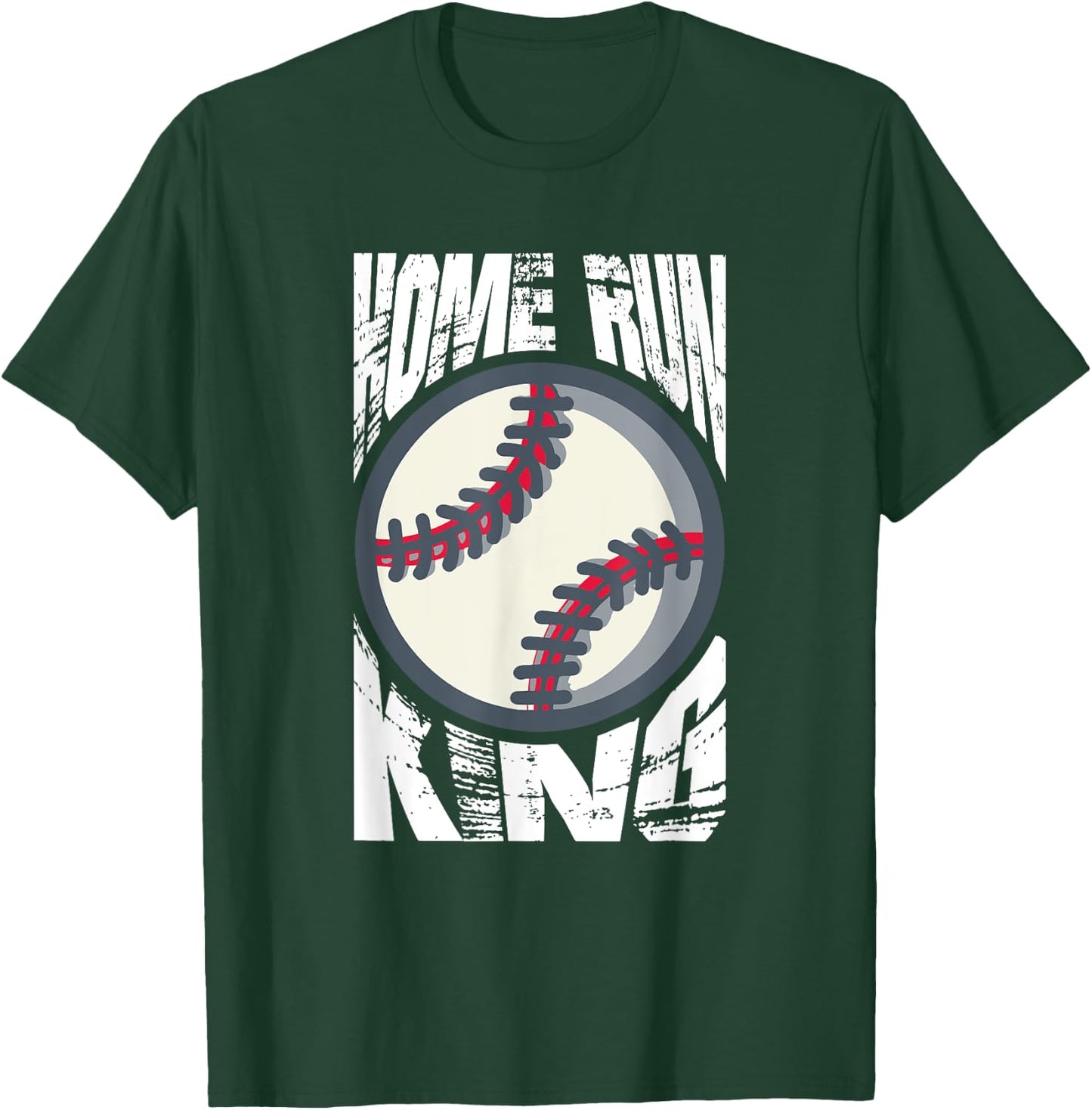 Baseball Home Run King Sports T-Shirt - T-Shirt | Forest