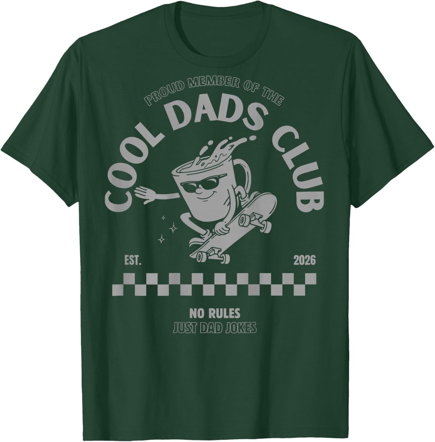 (Auf der Rückseite) Stolzes Mitglied des Cool Dads Club Vatertag T-Shirt - T-Shirt | Forest