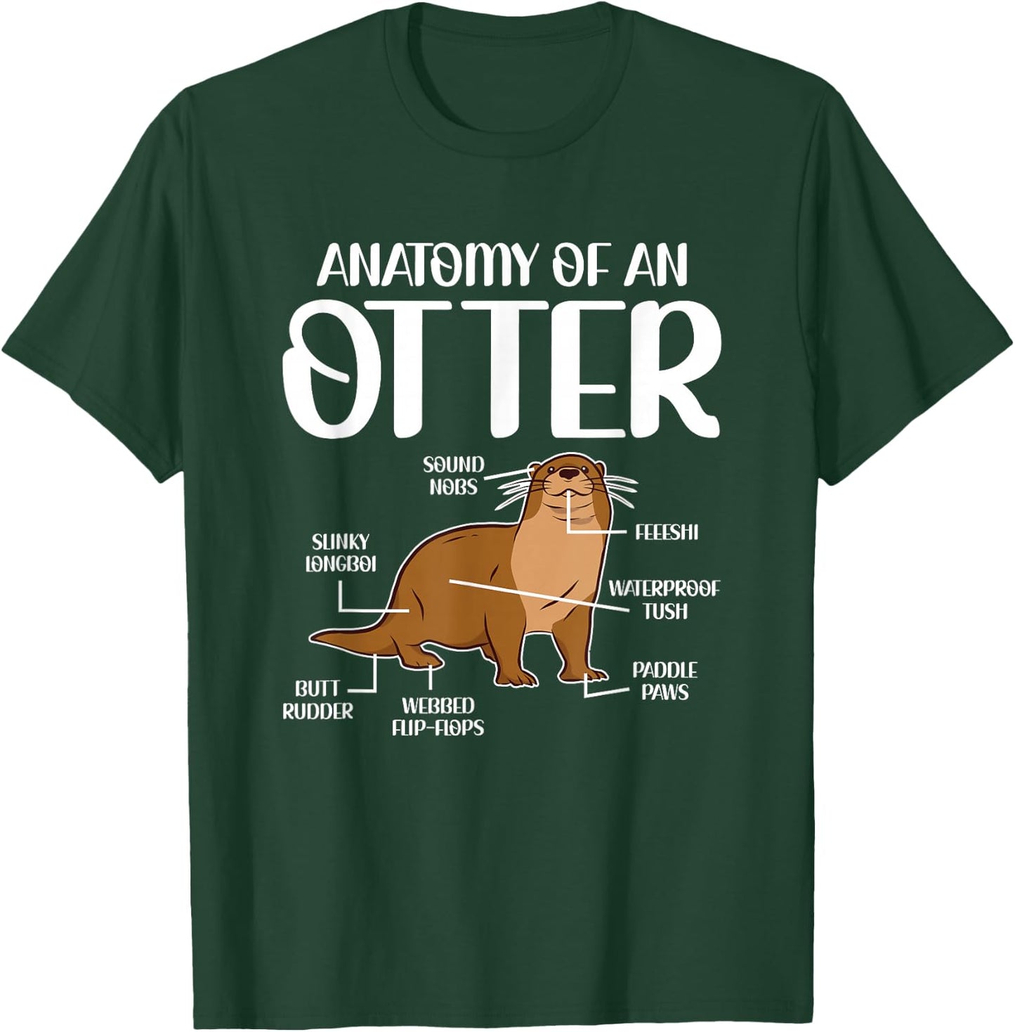 Anatomy of an Otter Funny Otter Lover Sea Otter Word Game T-Shirt - T-Shirt | Forest
