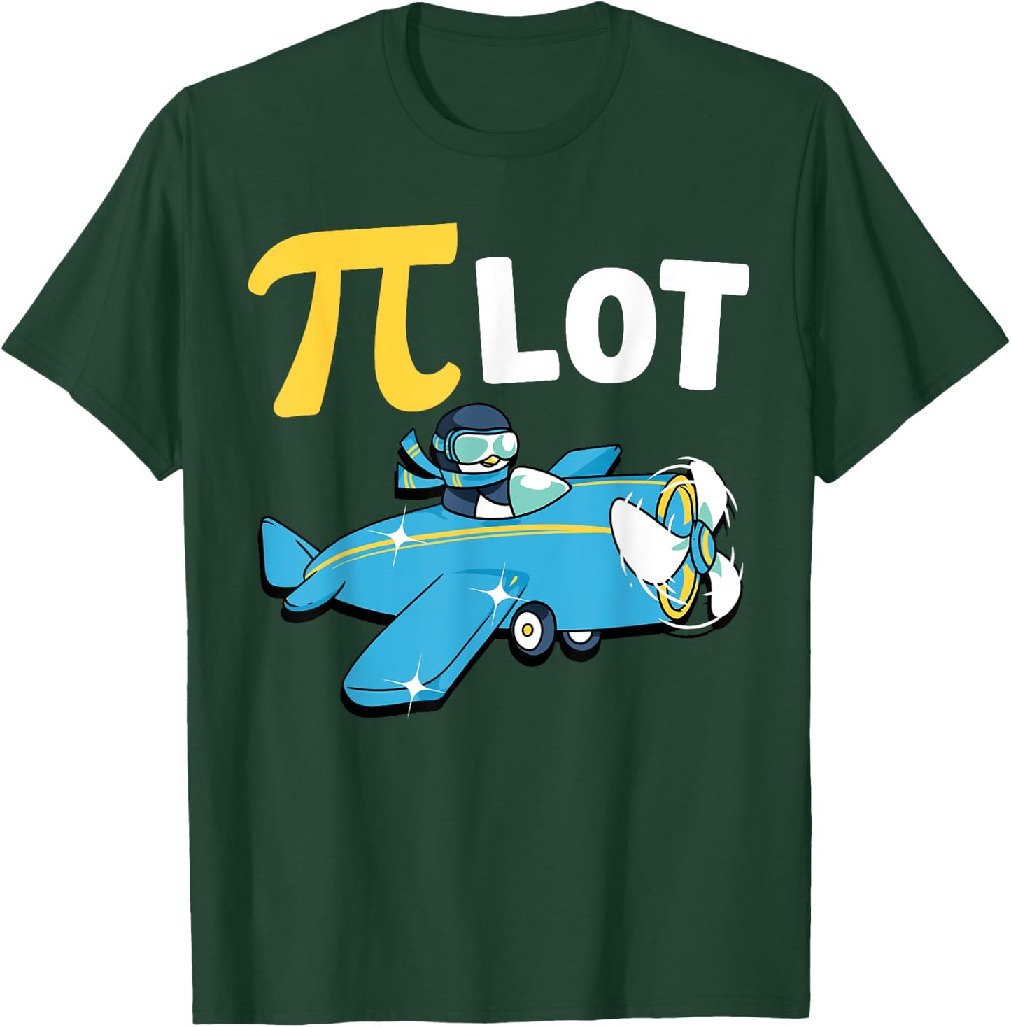 Happy Pi Day Pilot Penguin Kids Math Teachers Students T-Shirt - T-Shirt | Forest