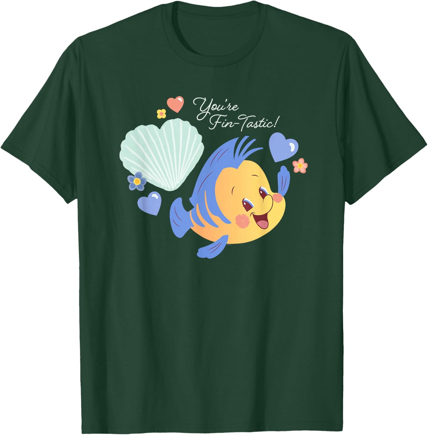 Disney Little Mermaid Flounder You’re Fin-Tastic Valentine’s T-Shirt - T-Shirt | Forest