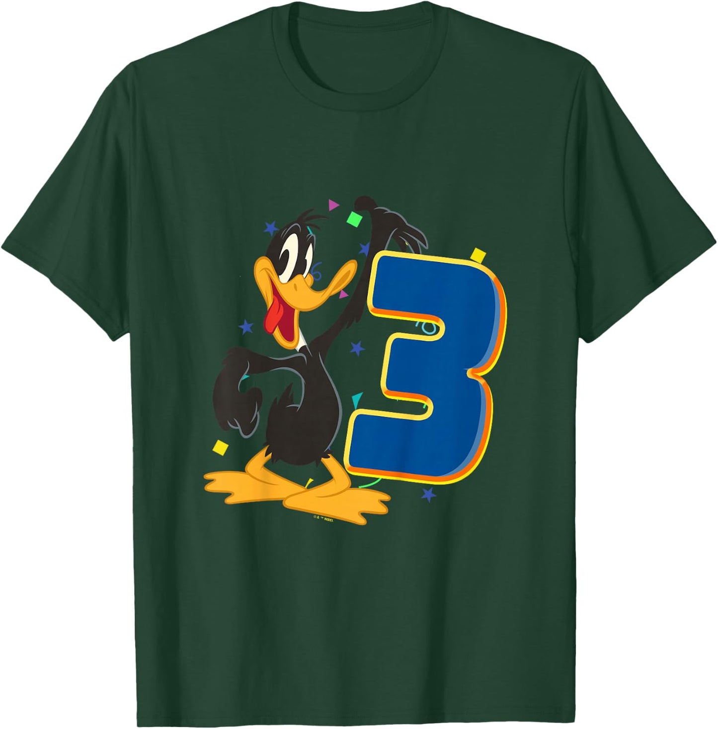 Kids Looney Tunes 3rd Birthday Daffy I'm Three T-Shirt - T-Shirt | Forest