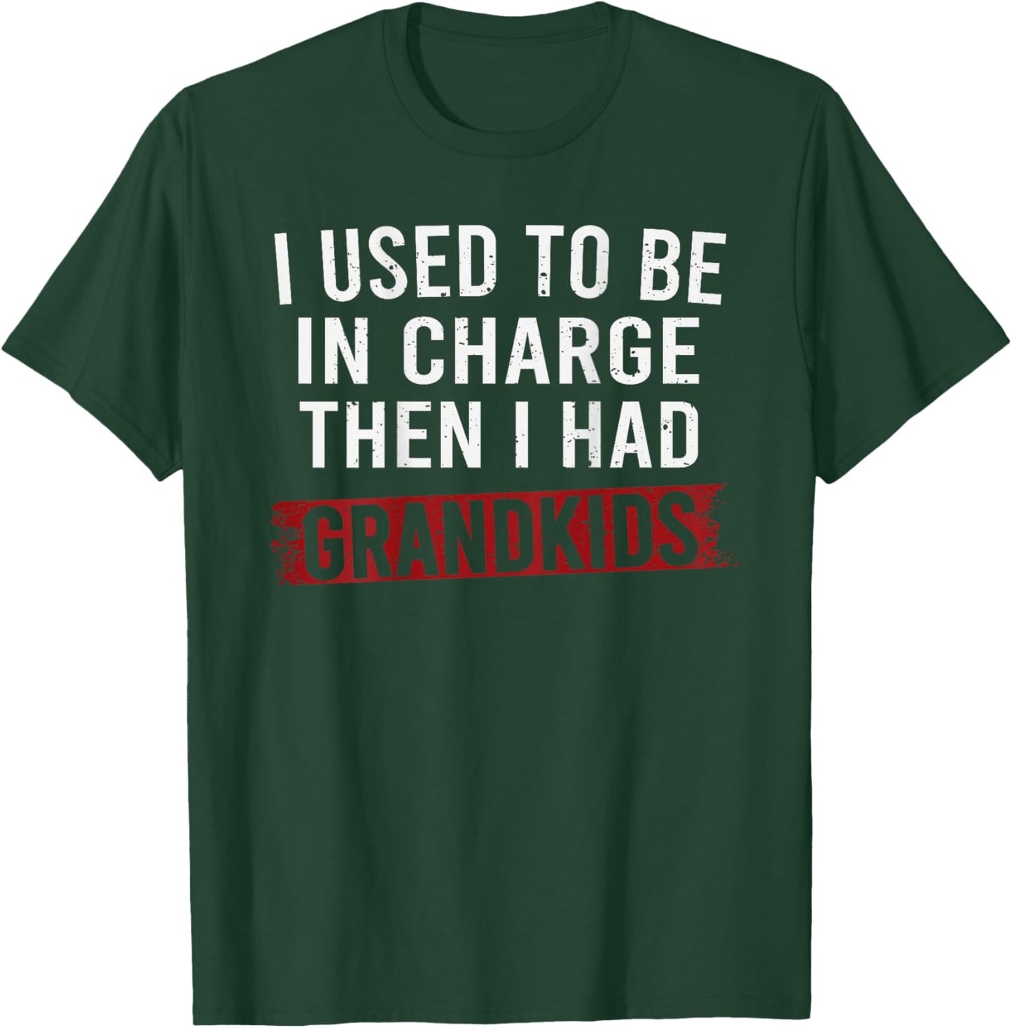 I Used to Be in Charge Then I Had Grandkids T-Shirt - T-Shirt | Forest