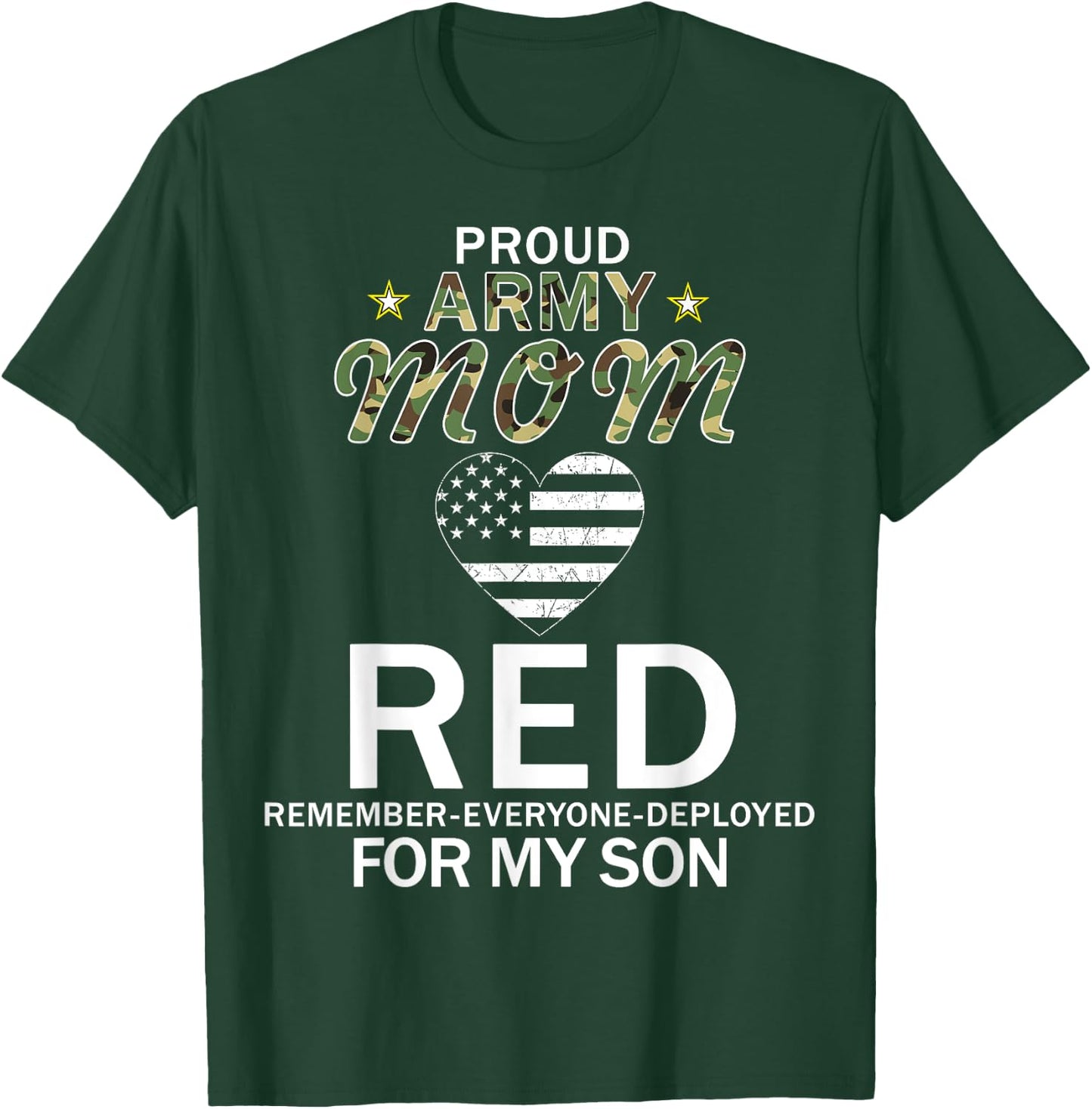 RED Friday For My Son Remember Everyone Deployed Army Shirt T-Shirt - T-Shirt | Forest