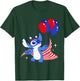 Disney Stitch with Balloons Americana 4th of July USA 250th T-Shirt - T-Shirt | Forest