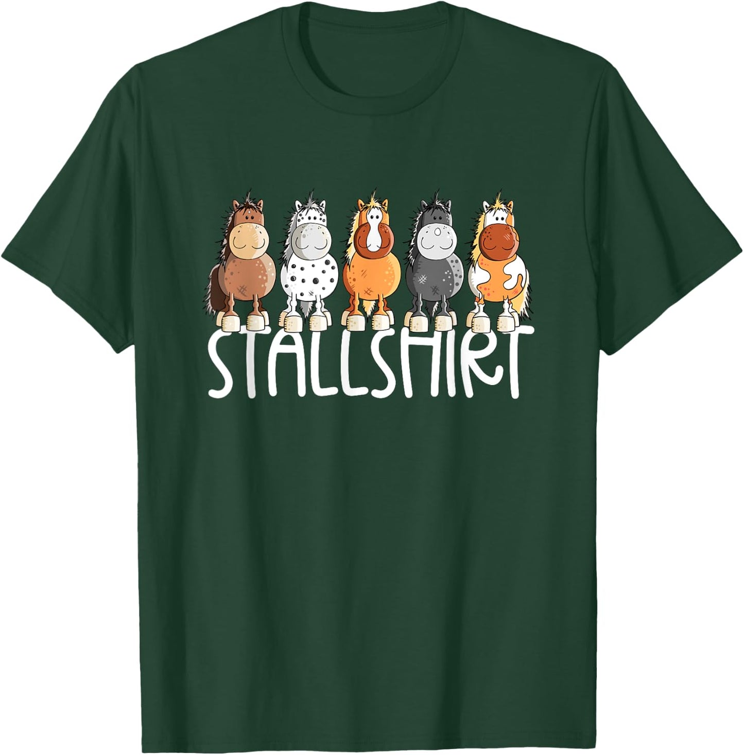 Frauchens Stable Shirt Horse Sayings I Horse Motif Rider Fun , black T-Shirt - T-Shirt | Forest
