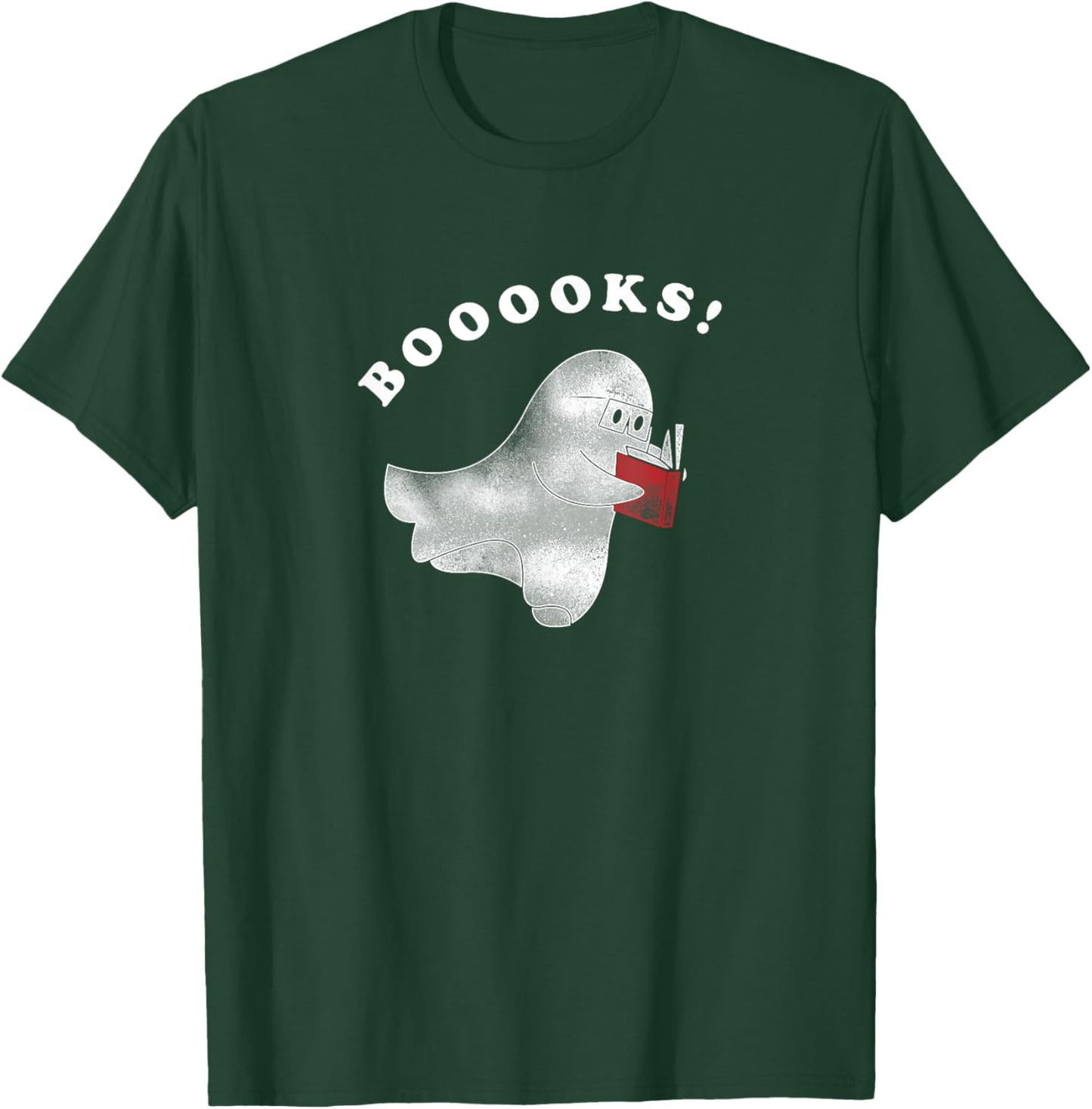 Booooks! Ghost Reading Books Halloween T-Shirt - T-Shirt | Forest
