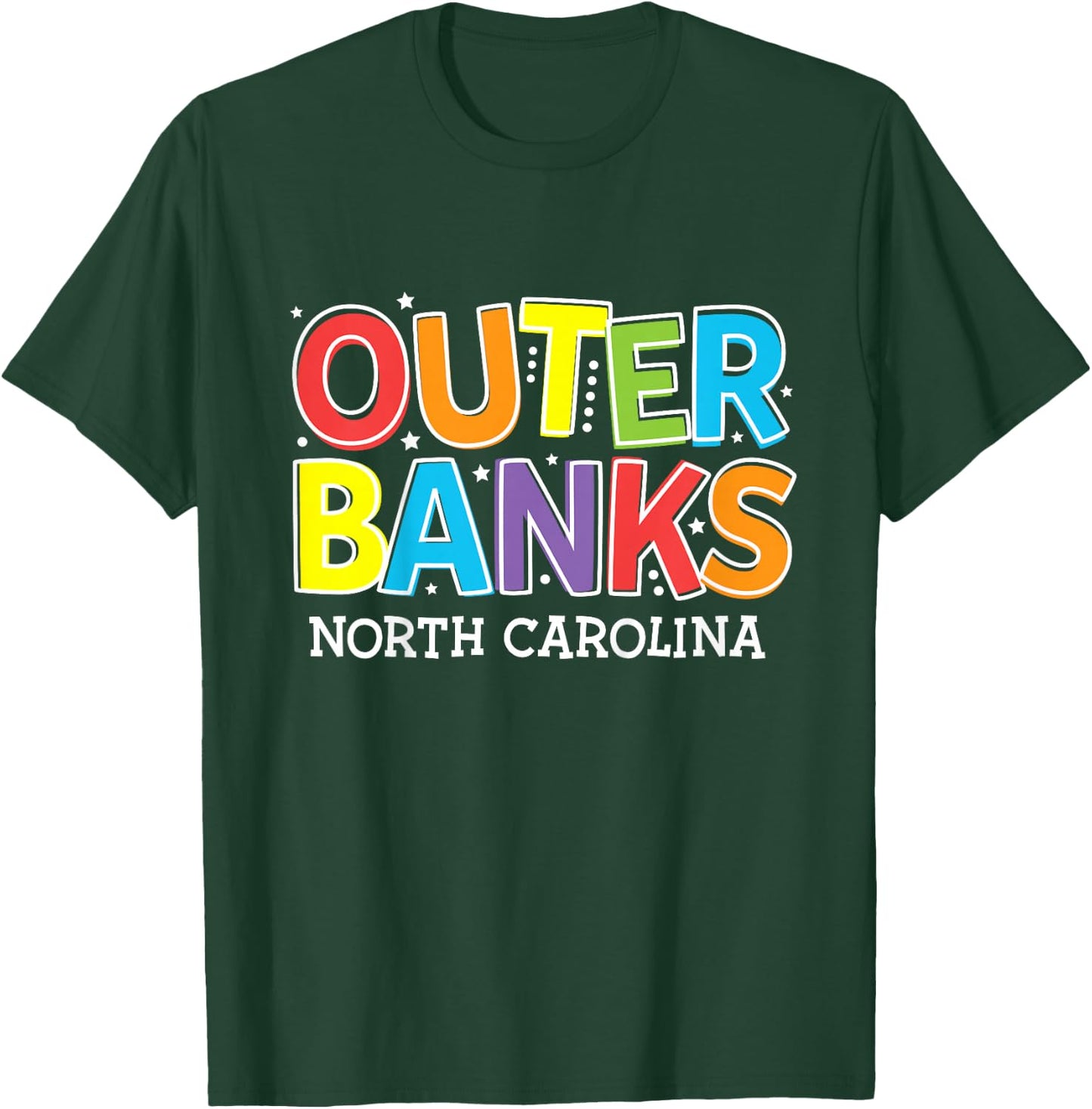Outer Banks Souvenir NC Colorful Boys Girls Toddler Kids T-Shirt - T-Shirt | Forest