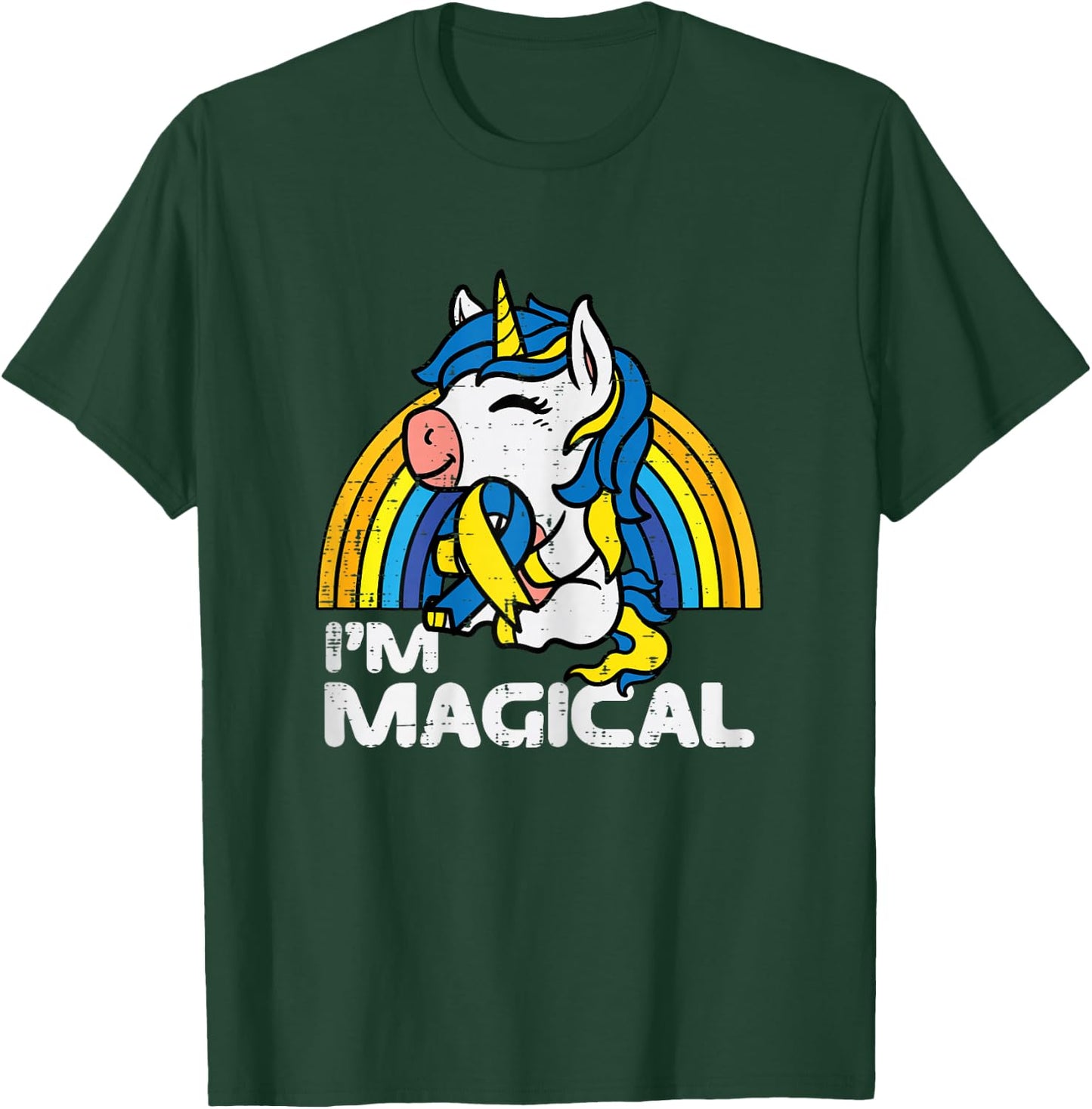 Down Syndrome Awareness Unicorn Magical Toddler Girls Kids T-Shirt - T-Shirt | Forest