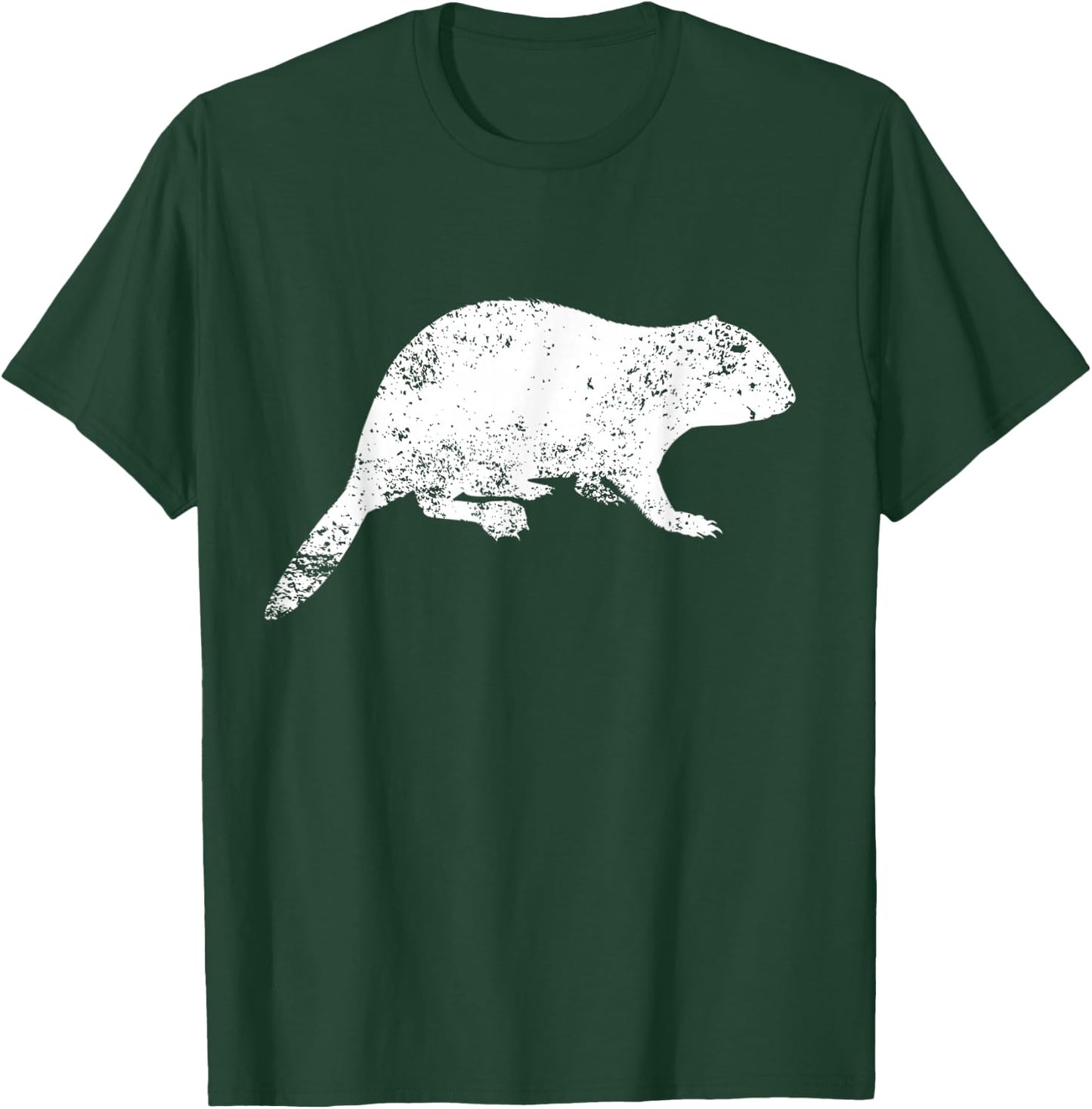 Distressed Grunge Beaver Print - Vintage Beaver T-Shirt - T-Shirt | Forest