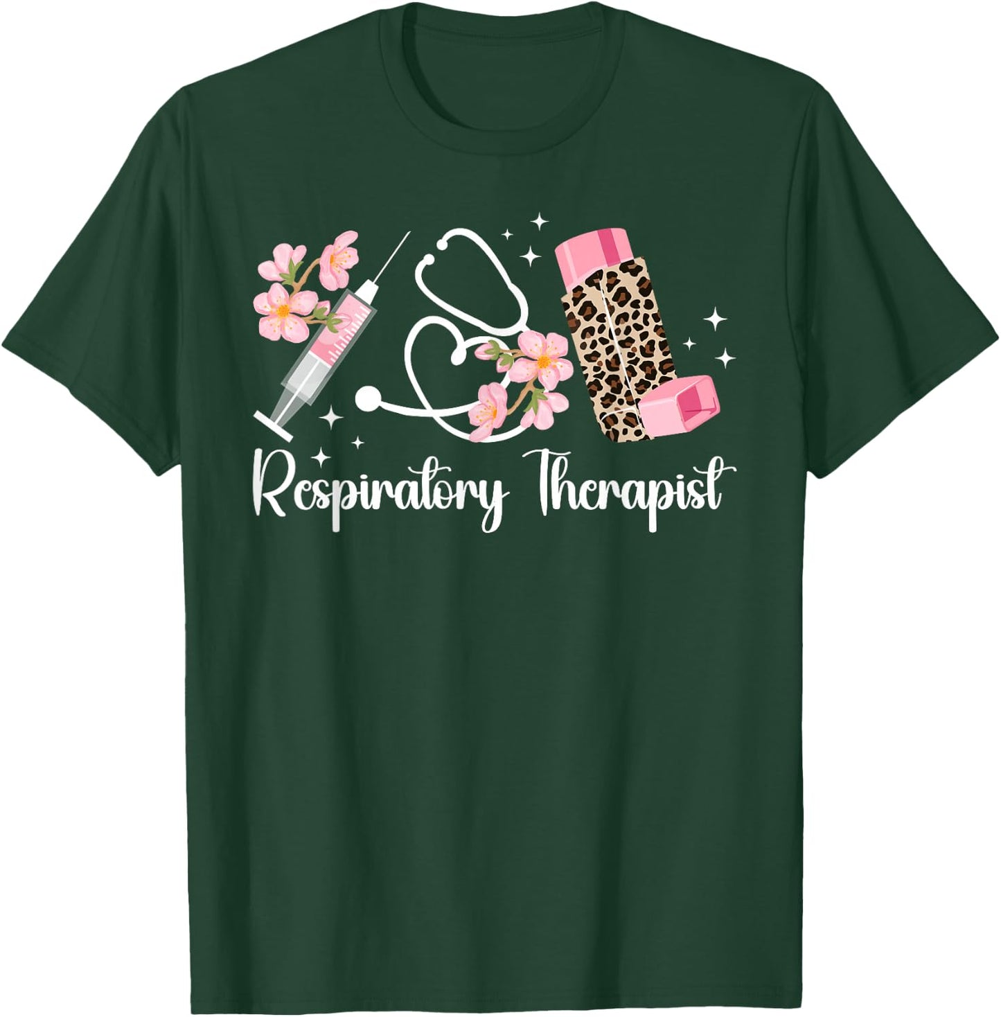 Respiratory Therapist Leopard Respiratory Therapy RT T-Shirt - T-Shirt | Forest
