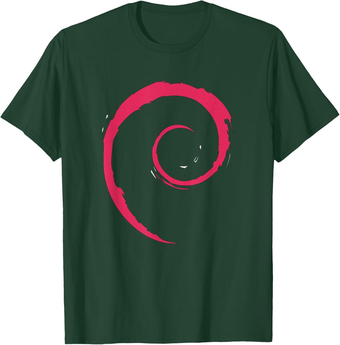 Cool - Debian Spiral Minimalist T-Shirt - T-Shirt | Forest