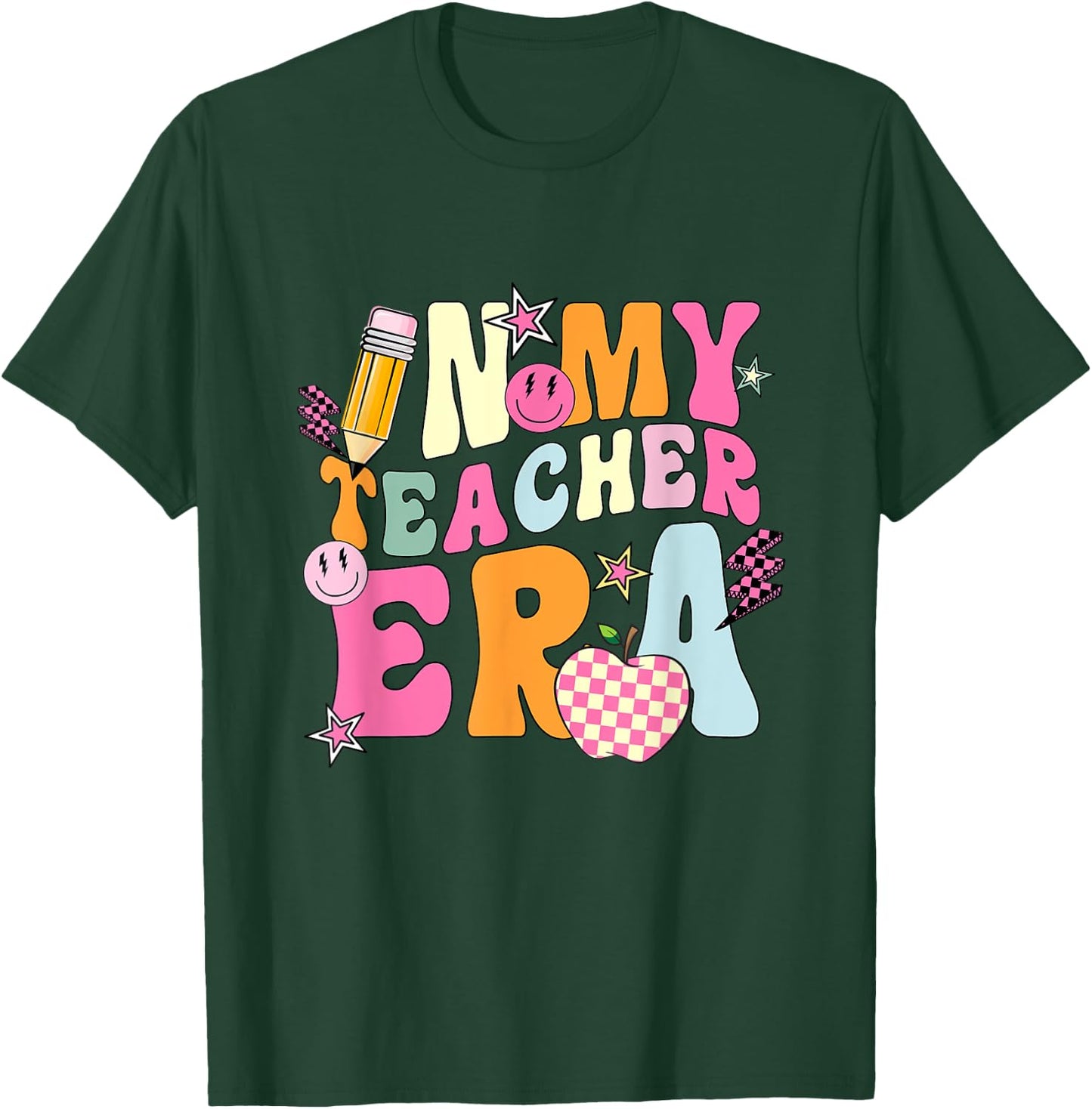 In My Teacher Era First Day Of School Back To School Retro T-Shirt - T-Shirt | Forest