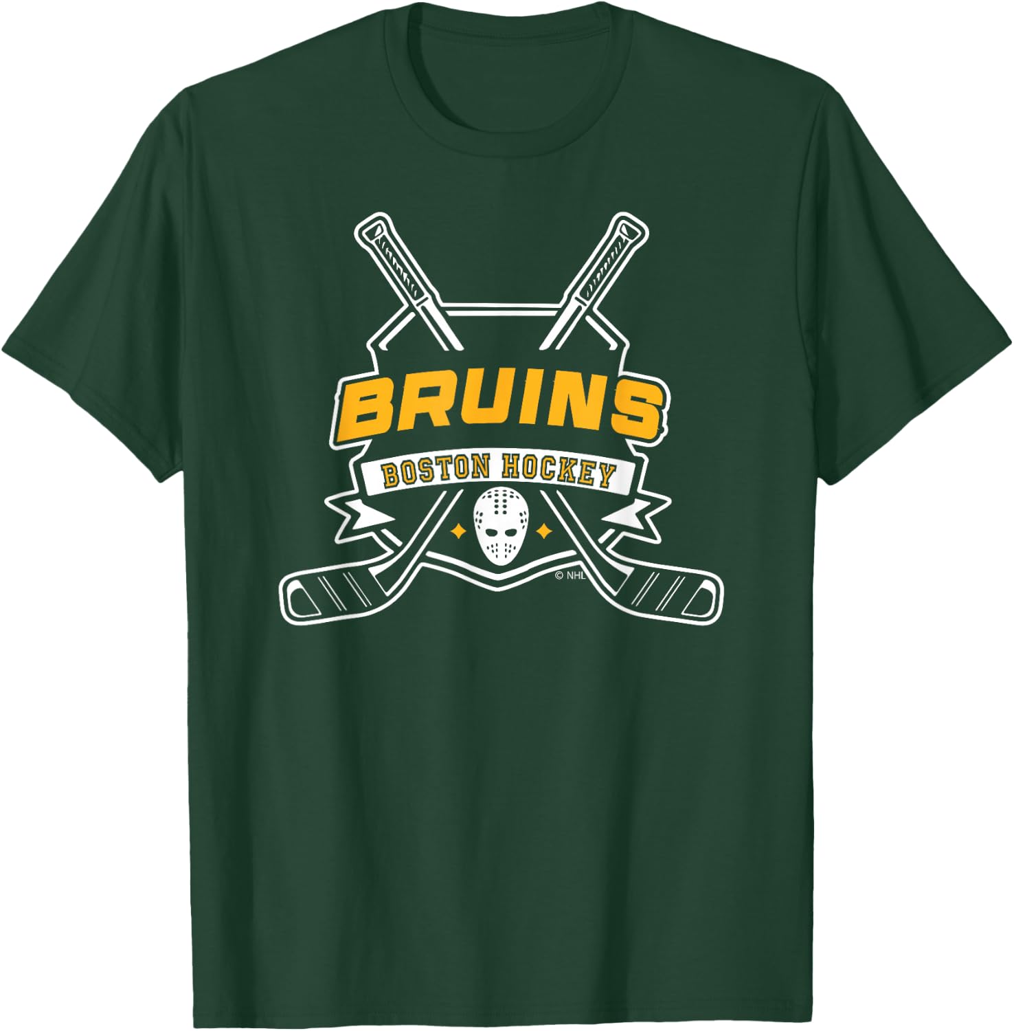 Boston Bruins Hockey Sticks Black Officially Licensed T-Shirt - T-Shirt | Forest