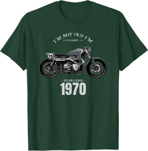 55th Birthday Man Motorcycle Biker Biker 1970 T-Shirt - T-Shirt | Forest