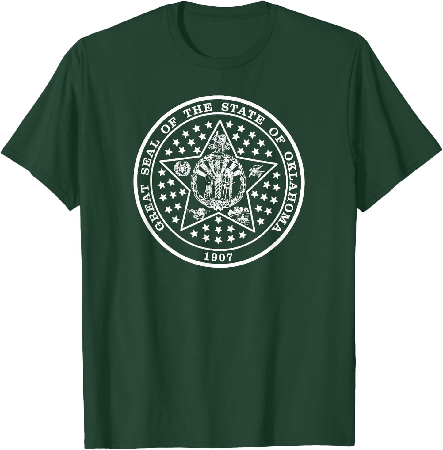Oklahoma State Flag T-Shirt - T-Shirt | Forest